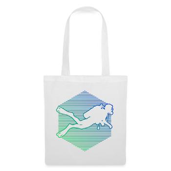Geschenkidee für eine Freediverin mit Scuba Diving - Stoffbeutel - Weiß - Vorne
