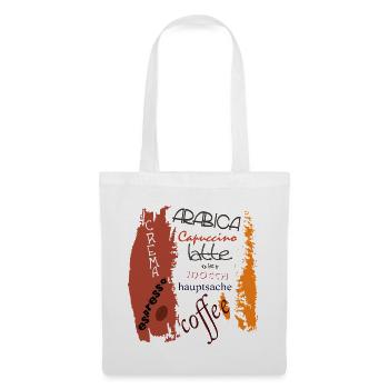 Kaffee  - Stoffbeutel - Weiß - Vorne