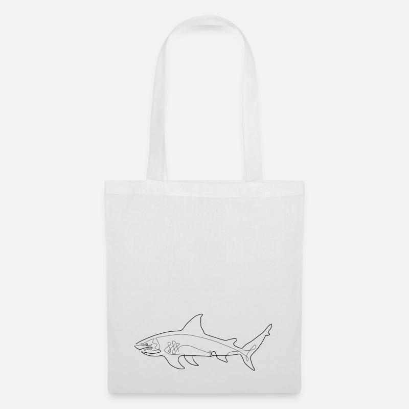 shark black - Stoffbeutel - Weiß