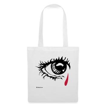 crying_eye - Sac en tissu - blanc - Devant