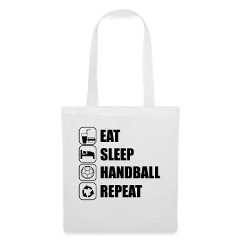 EAT SLEEP HANDBALL - Stoffbeutel - Weiß - Vorne
