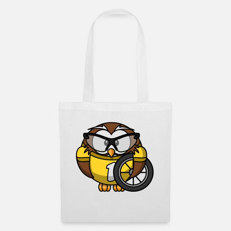 Motorcross Vogel - Stoffbeutel - Weiß
