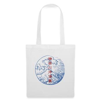 Die große Welle weg von Kanagawa - Hokusai - Stoffbeutel - Weiß - Vorne