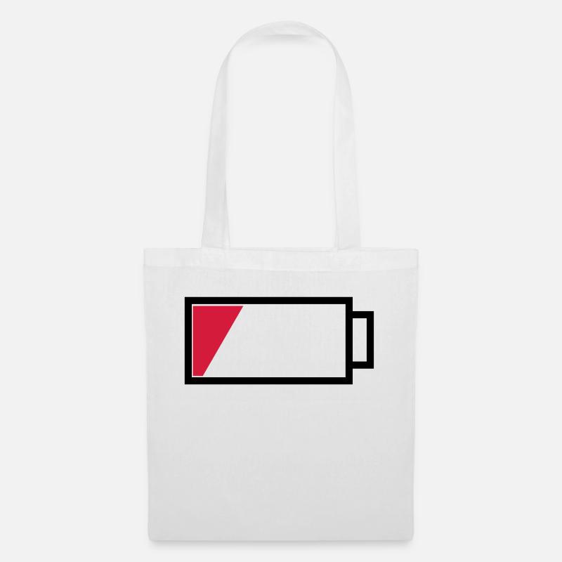 Batterie vide - Sac en tissu - blanc