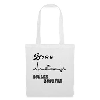 Roller Coaster / Heartbeat / ECG - Gift Idea - Tote Bag - white - Front