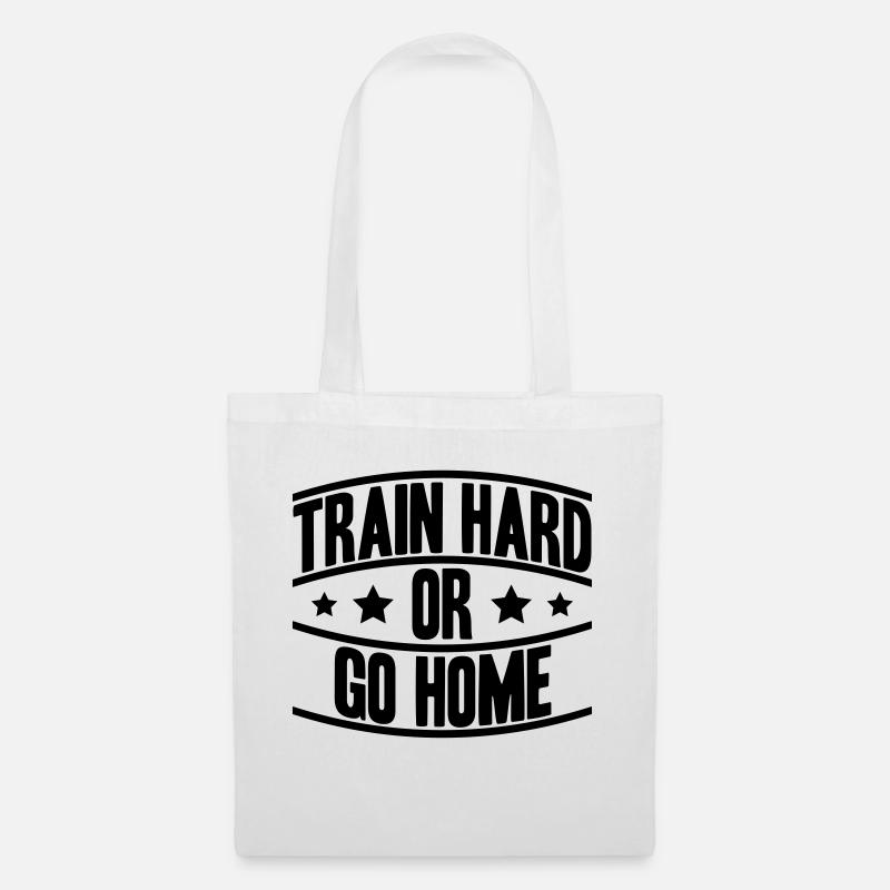 Train Hard Or Go Home Logo - Stoffbeutel - Weiß