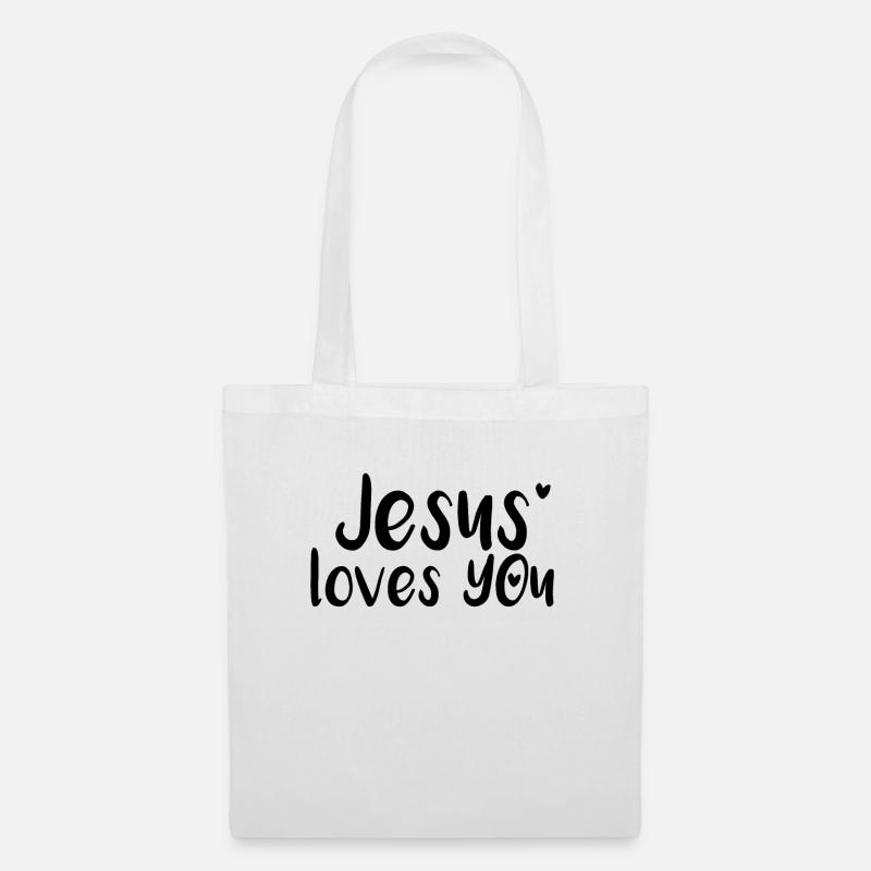 jesus loves you - Stoffbeutel - Weiß