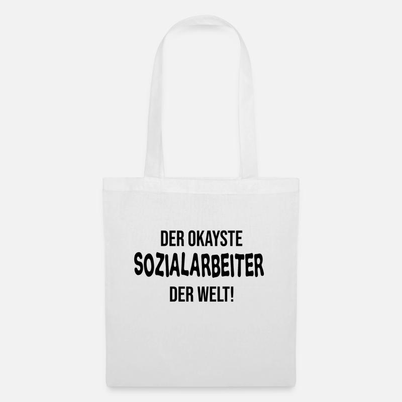 Sozialarbeit Sozialarbeiter Geschenk - Stoffbeutel - Weiß