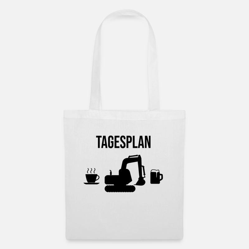Cadeau de plan de jour de pelle - Sac en tissu - blanc