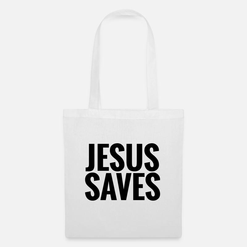 jesus saves - Stoffbeutel - Weiß
