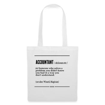 Accountant Noun - Tote Bag - white - Front