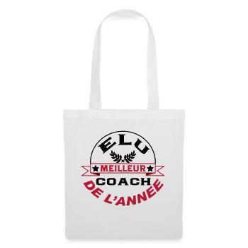 Elu meilleur coach de l'année - Sac en tissu - blanc - Devant