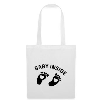 baby inside füßchen - Stoffbeutel - Weiß - Vorne