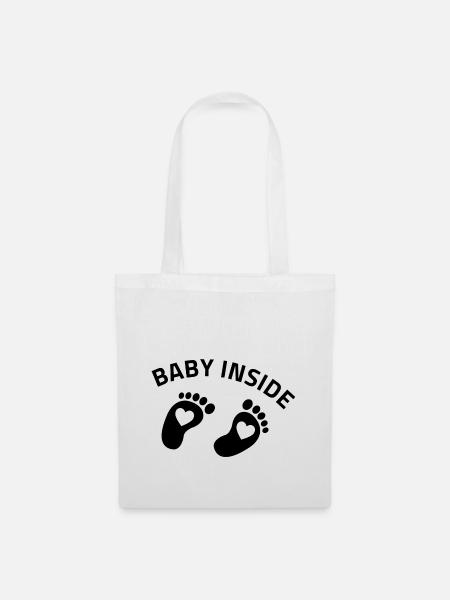 baby inside feet - Tote Bag - white