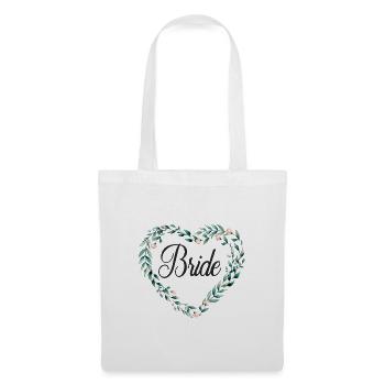 flowerheart_green_bride - Tote Bag - white - Front