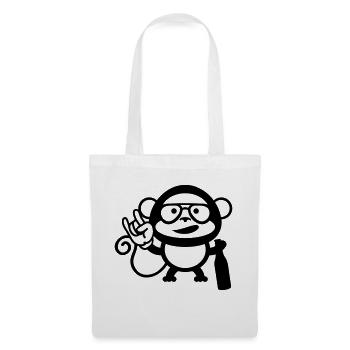 monkey party cool - Stoffbeutel - Weiß - Vorne