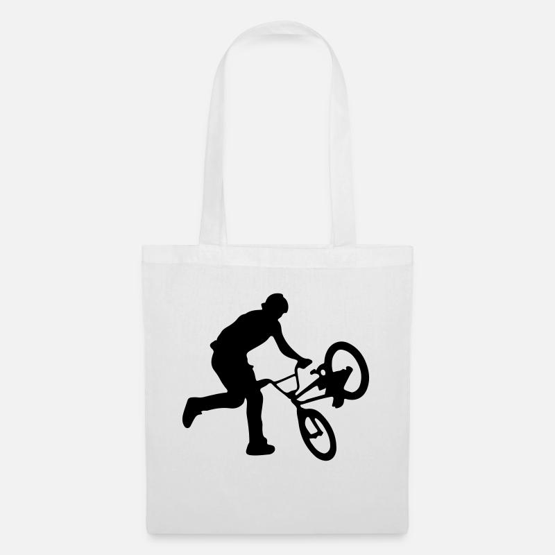 Jumping BMX Man - Stoffbeutel - Weiß