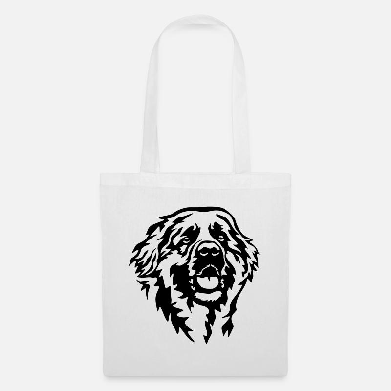 Leonberger Kopf - Stoffbeutel - Weiß
