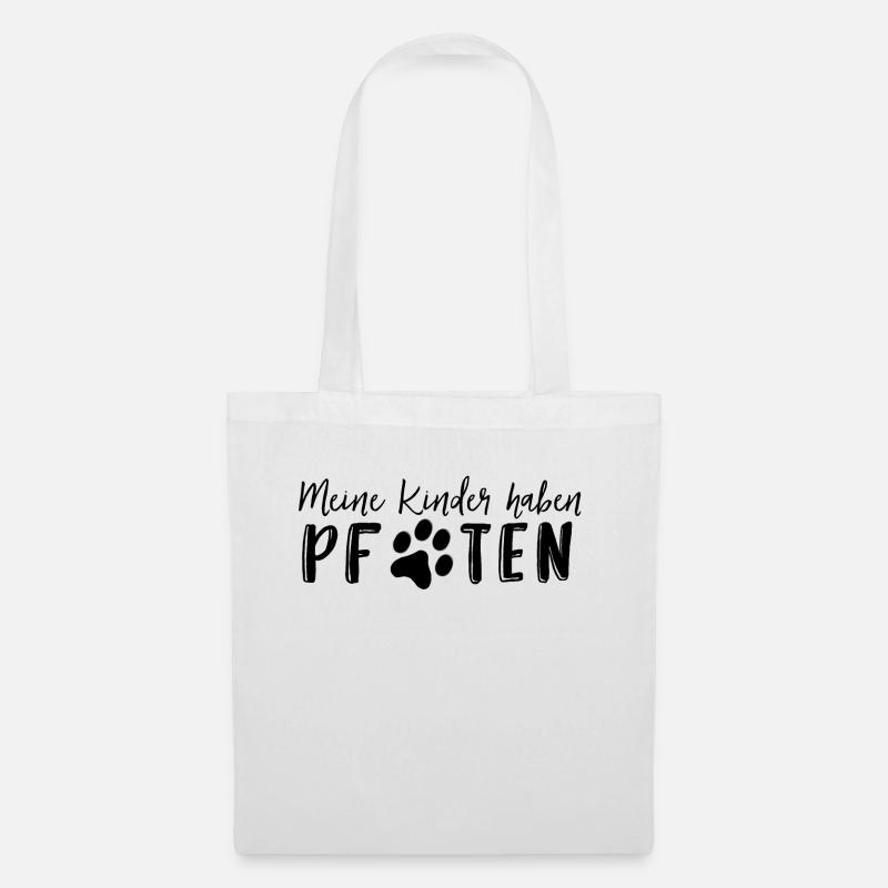 Meine Kinder haben Pfoten - Stoffbeutel - Weiß