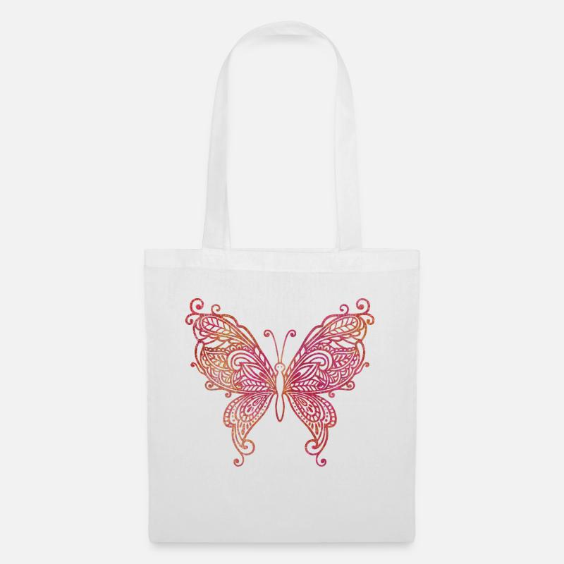 Schmetterling - Stoffbeutel - Weiß