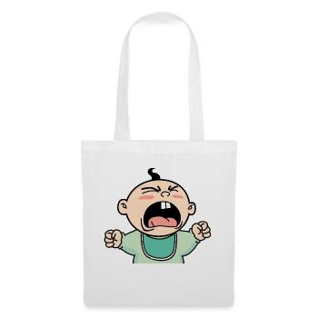 Crying baby cartoon roar screaming angry rage - Tote Bag - white - Front