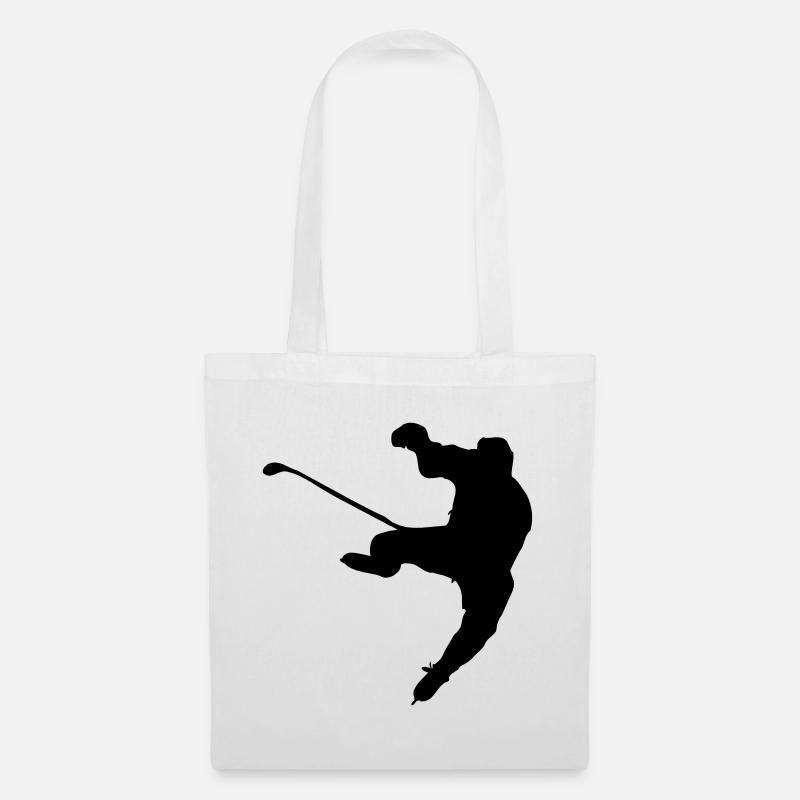 ice hockey shadow image logo - Tote Bag - white