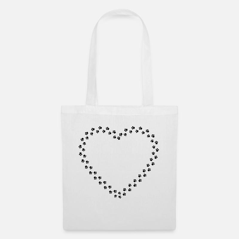 heart paws - Tote Bag - white