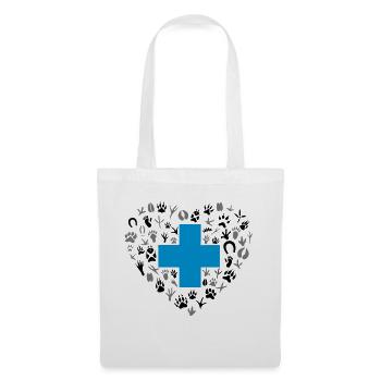 Veterinary care logo animal footprints - Tote Bag - white - Front