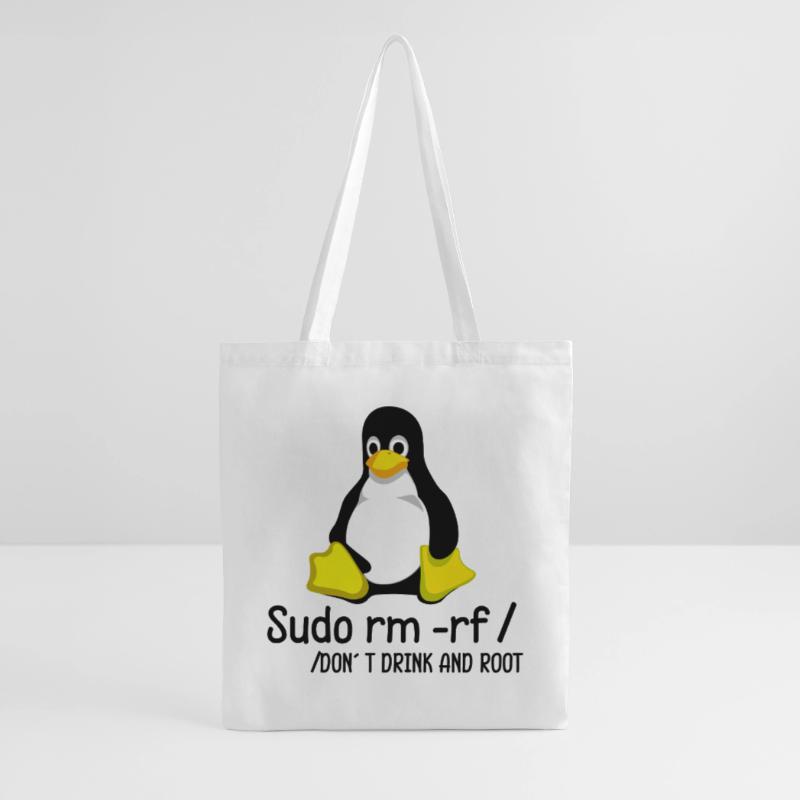 Root Programmer Tux Penguin Coding Tote Bag
