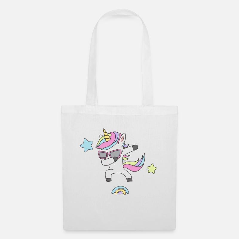 Le bébé licorne danse - Sac en tissu - blanc