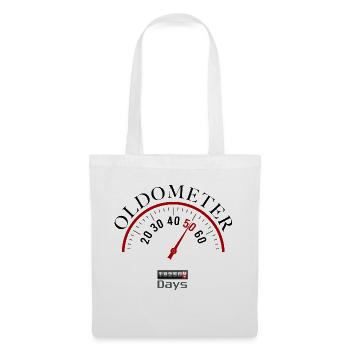 Oldomètre du 50e anniversaire - Sac en tissu - blanc - Devant