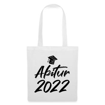 Abschluss Abitur 2022 Hut Pinselschrift - Stoffbeutel - Weiß - Vorne