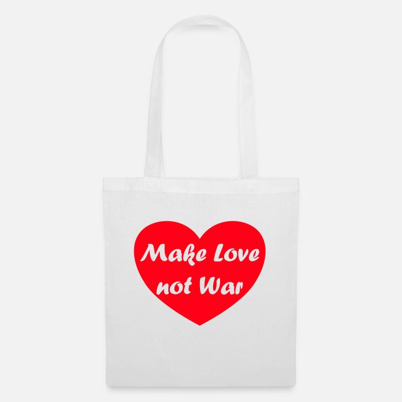 make love not war - Stoffbeutel - Weiß