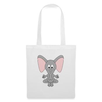 ELEFANT - PILATES - YOGA - TIER - KIND - BABY - Stoffbeutel - Weiß - Vorne