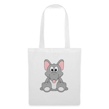 RATTE - LIEBE - TIER - KIND - BABY - Stoffbeutel - Weiß - Vorne