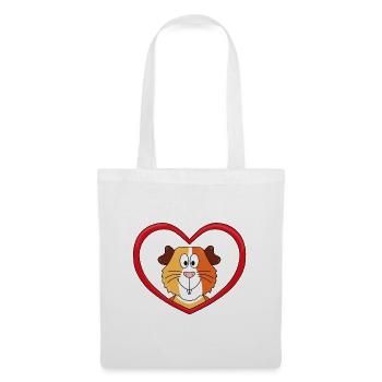 MEERSCHWEINCHEN - LIEBE - TIER - KIND - BABY - Stoffbeutel - Weiß - Vorne