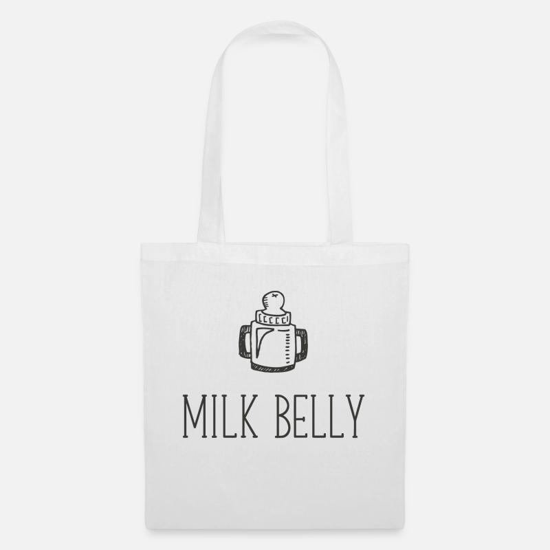 Milk Belly Flasche 2 - Stoffbeutel - Weiß