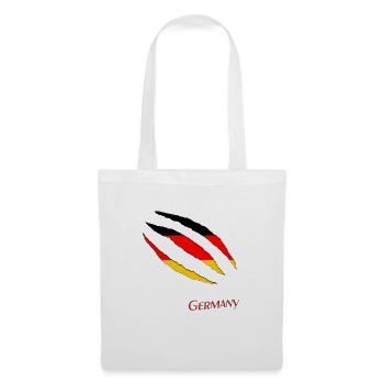 Germany Deutschlandflagge Aufgerissen - Stoffbeutel - Weiß - Vorne