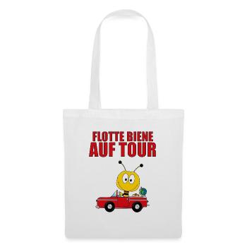 FLOTTE BIENE AUF TOUR - AUTO - REISE - URLAUB - Stoffbeutel - Weiß - Vorne