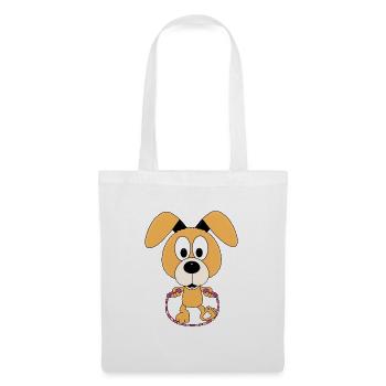 HUND - SPRINGSEIL - SEILSPRINGEN - FIT - FITNESS - Stoffbeutel - Weiß - Vorne
