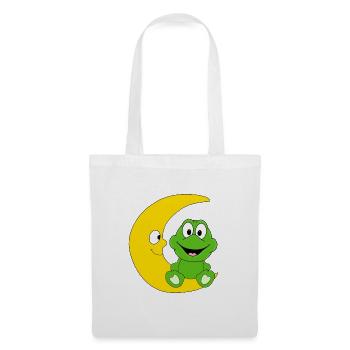 FROSCH - MOND - TIER - KIND - BABY - Stoffbeutel - Weiß - Vorne
