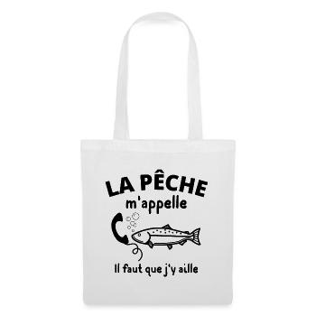 pêche, pêcheur, fan de pêche - Sac en tissu - blanc - Devant