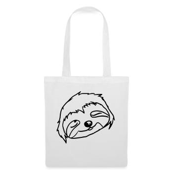 Visage paresseux endormi - Sac en tissu - blanc - Devant