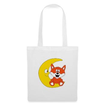 MOND - FUCHS - TIER - TIERISCH - KIND - BABY - Stoffbeutel - Weiß - Vorne