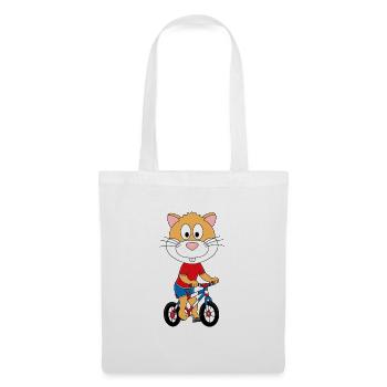 FAHRRAD - RAS - HAMSTER - HAMSTERRAD - TIERISCH - Stoffbeutel - Weiß - Vorne