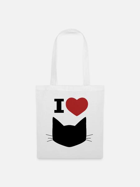 I Love Cats - Stoffbeutel - Weiß