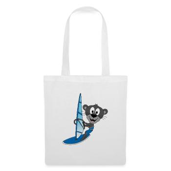 SURFER - WINDSURFER - PANTHER - WASSERSPORT - TIER - Stoffbeutel - Weiß - Vorne