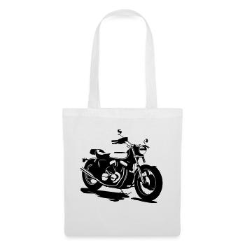 KLASSISCHES MOTORRAD - Stoffbeutel - Weiß - Vorne