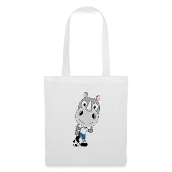 FUßBALL - SPORT - NASHORN - TIER - KIND - BABY - Stoffbeutel - Weiß - Vorne
