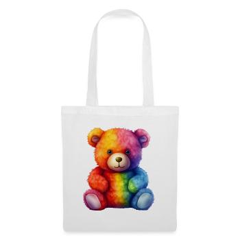 Rainbow Plush Bear Hug - Tote Bag - white - Front